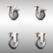 Service Caster 4 Inch 316SS Thermoplastic Rubber Swivel Plate Caster Lock Brake 2 Rigid, 2PK SCC-SS316TTL20S414-TPRB-2-R-2 - alternate 1